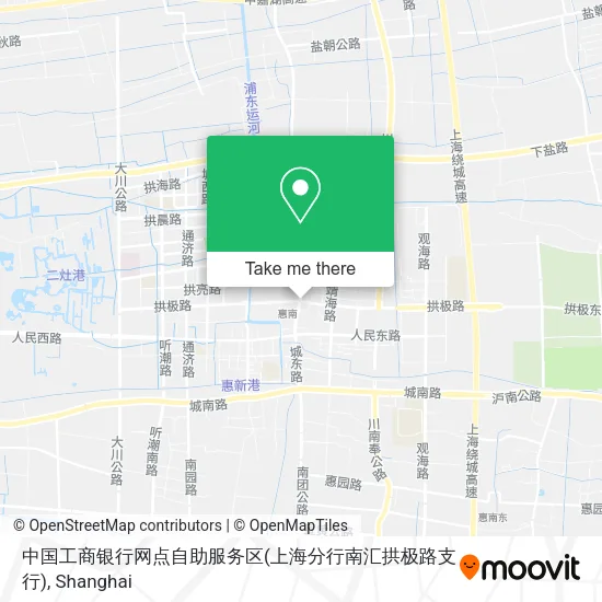 中国工商银行网点自助服务区(上海分行南汇拱极路支行) map