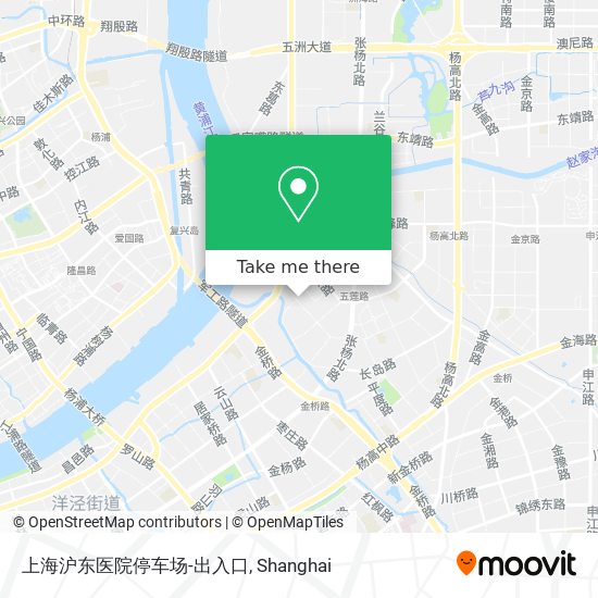 上海沪东医院停车场-出入口 map