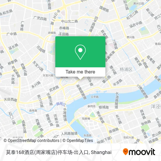 莫泰168酒店(周家嘴店)停车场-出入口 map