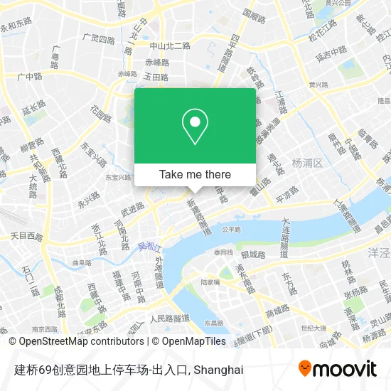 建桥69创意园地上停车场-出入口 map