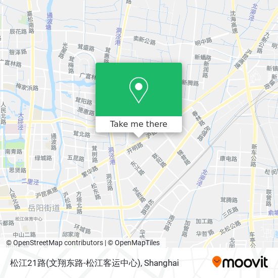 松江21路(文翔东路-松江客运中心) map
