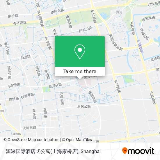 源涞国际酒店式公寓(上海康桥店) map