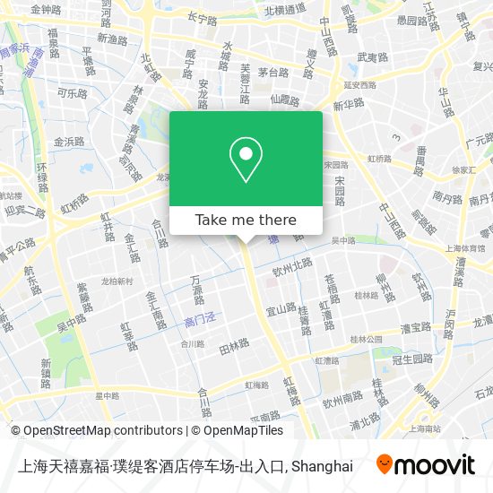 上海天禧嘉福·璞缇客酒店停车场-出入口 map