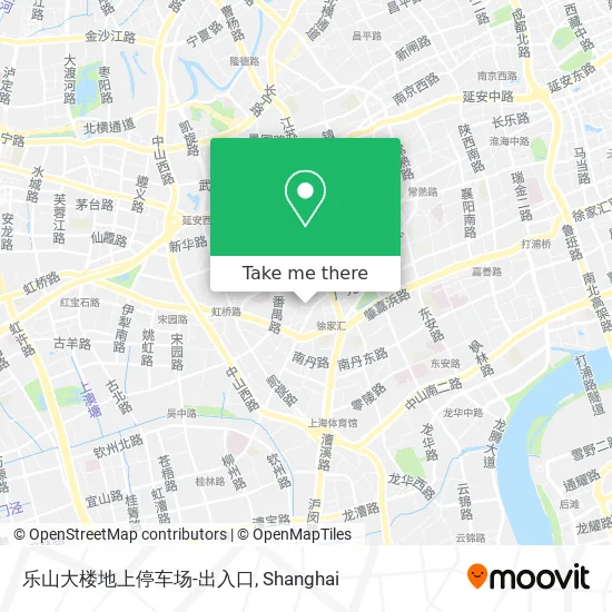 乐山大楼地上停车场-出入口 map