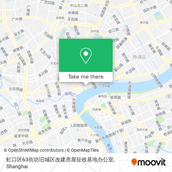 虹口区63街坊旧城区改建房屋征收基地办公室 map