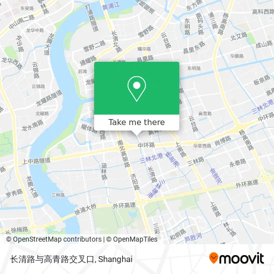 长清路与高青路交叉口 map