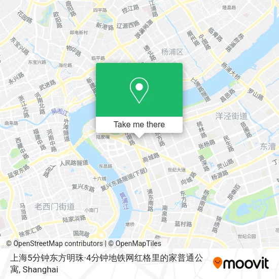 上海5分钟东方明珠·4分钟地铁网红格里的家普通公寓 map