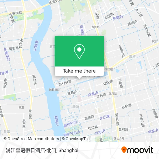 浦江皇冠假日酒店-北门 map