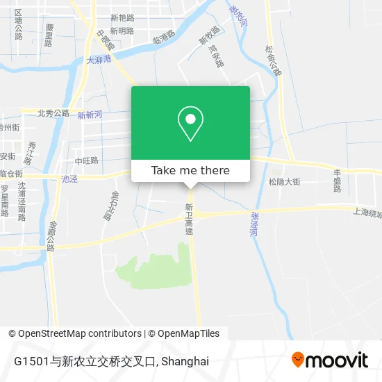 G1501与新农立交桥交叉口 map