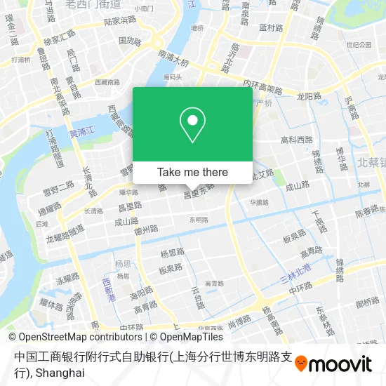 中国工商银行附行式自助银行(上海分行世博东明路支行) map