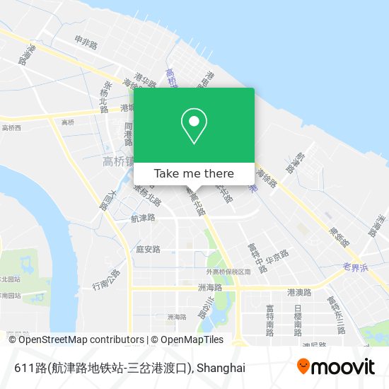611路(航津路地铁站-三岔港渡口) map