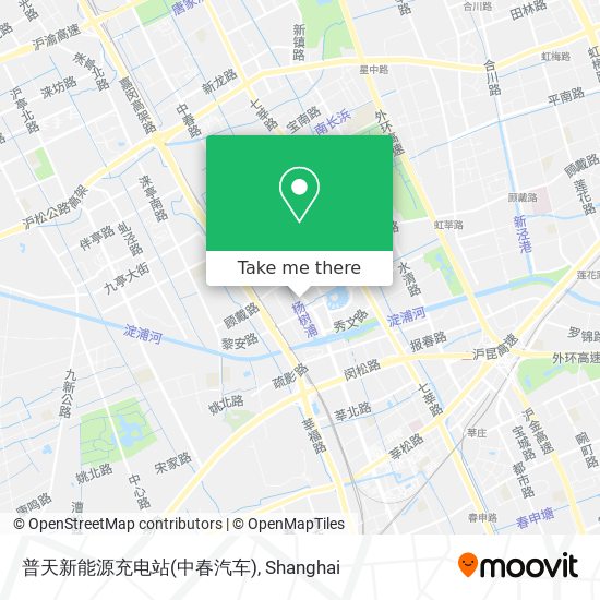 普天新能源充电站(中春汽车) map