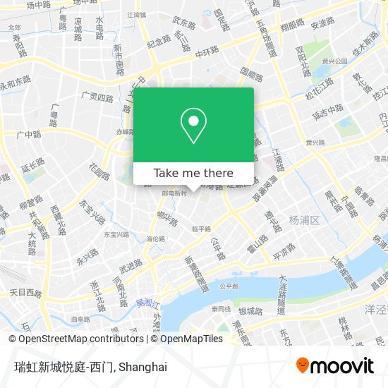 瑞虹新城悦庭-西门 map