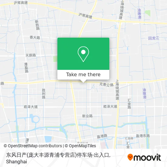 东风日产(庞大丰源青浦专营店)停车场-出入口 map