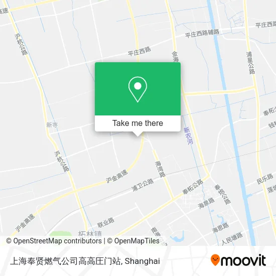 上海奉贤燃气公司高高圧门站 map