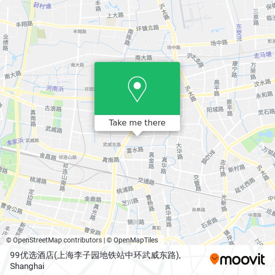 99优选酒店(上海李子园地铁站中环武威东路) map