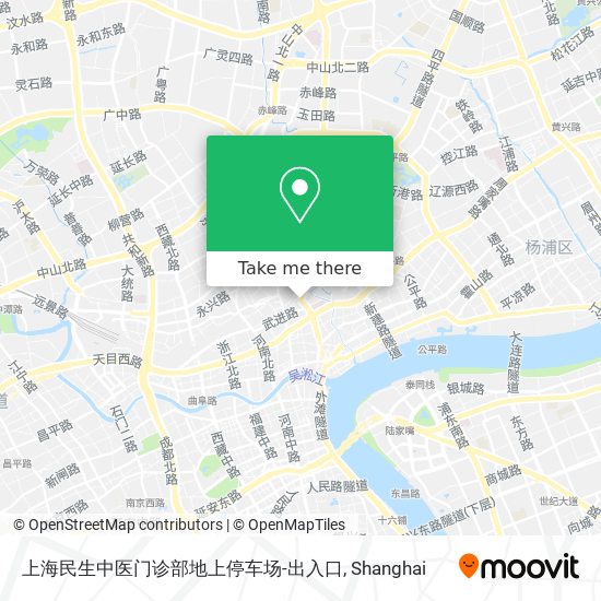 上海民生中医门诊部地上停车场-出入口 map
