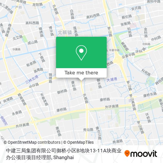 中建三局集团有限公司御桥小区B地块13-11A块商业办公项目项目经理部 map