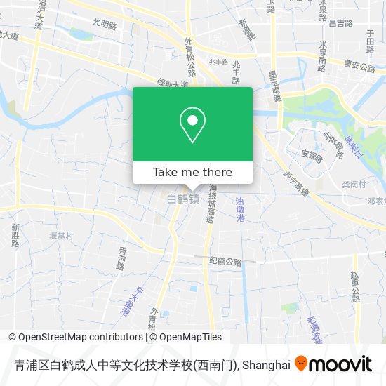 青浦区白鹤成人中等文化技术学校(西南门) map