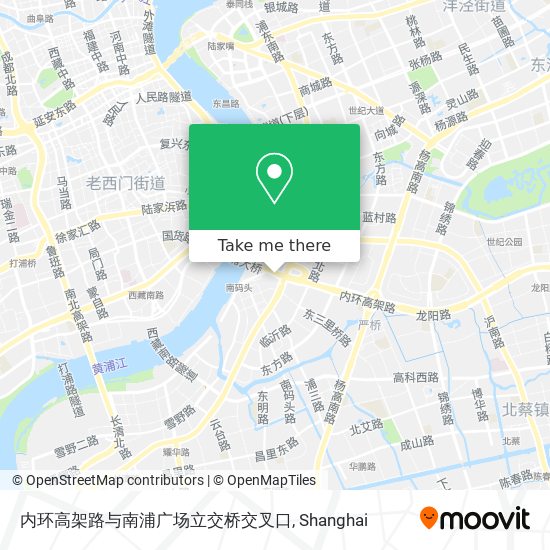 内环高架路与南浦广场立交桥交叉口 map