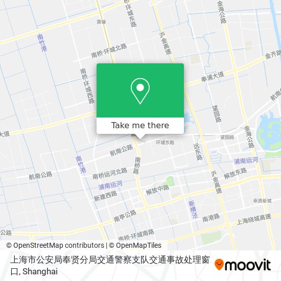 上海市公安局奉贤分局交通警察支队交通事故处理窗口 map