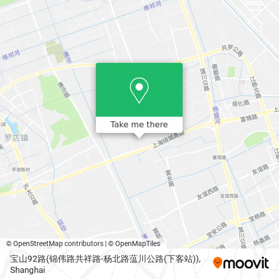 宝山92路(锦伟路共祥路-杨北路蕰川公路(下客站)) map