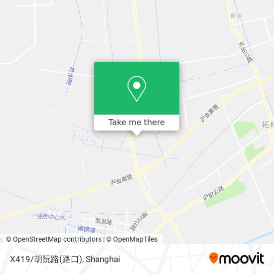 X419/胡阮路(路口) map