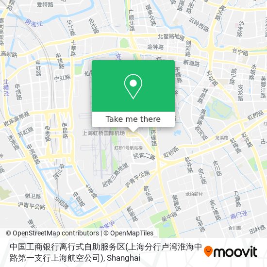 中国工商银行离行式自助服务区(上海分行卢湾淮海中路第一支行上海航空公司) map