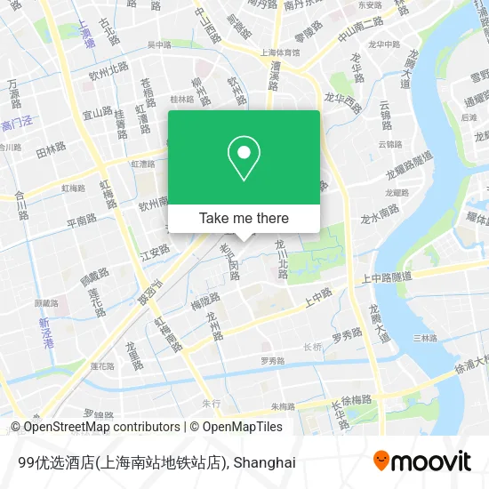 99优选酒店(上海南站地铁站店) map