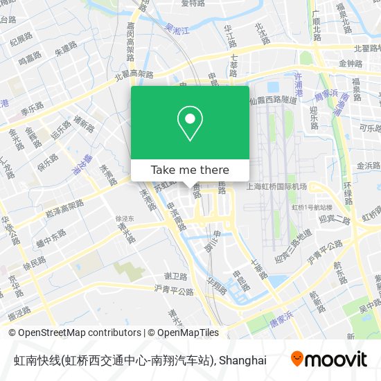 虹南快线(虹桥西交通中心-南翔汽车站) map