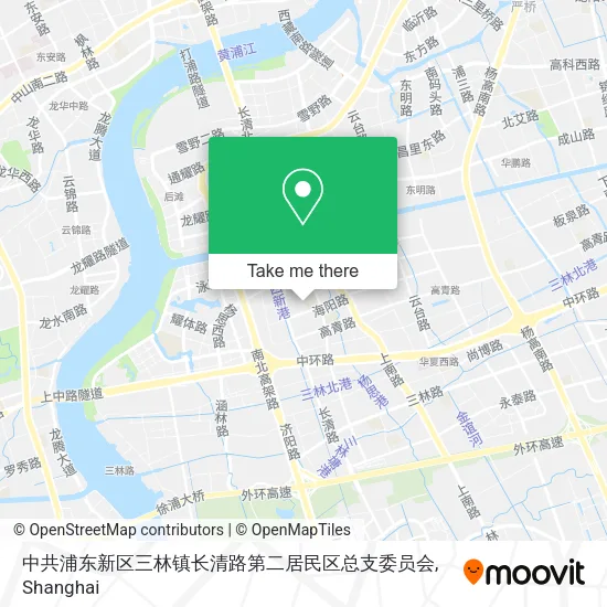 中共浦东新区三林镇长清路第二居民区总支委员会 map