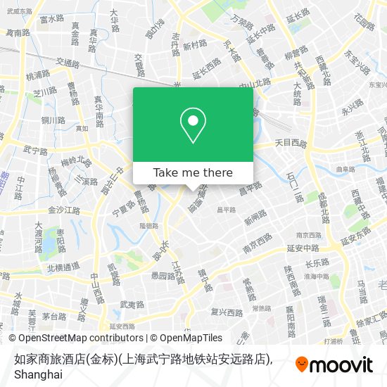如家商旅酒店(金标)(上海武宁路地铁站安远路店) map