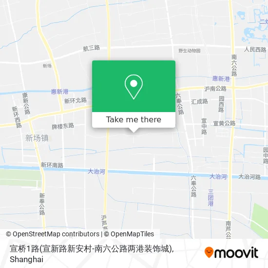 宣桥1路(宣新路新安村-南六公路两港装饰城) map