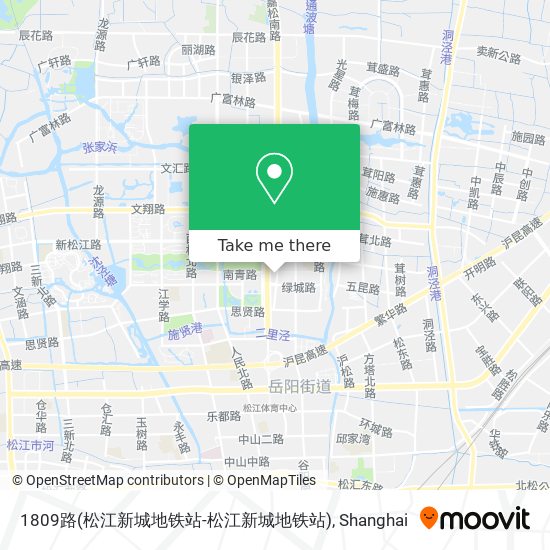 1809路(松江新城地铁站-松江新城地铁站) map