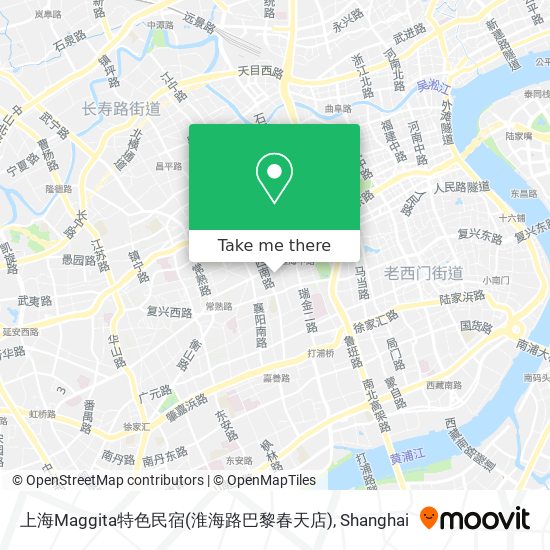 上海Maggita特色民宿(淮海路巴黎春天店) map
