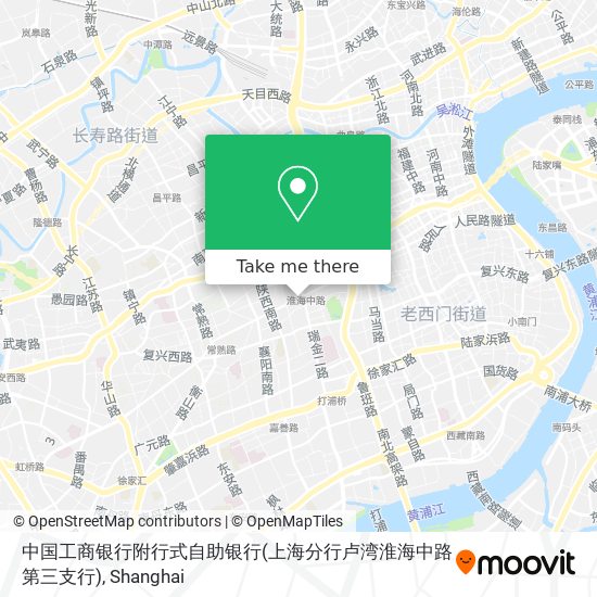 中国工商银行附行式自助银行(上海分行卢湾淮海中路第三支行) map