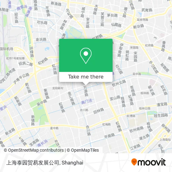 上海泰园贸易发展公司 map