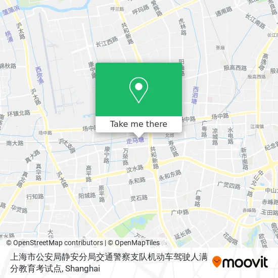 上海市公安局静安分局交通警察支队机动车驾驶人满分教育考试点 map
