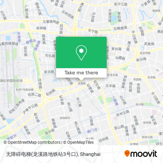 无障碍电梯(龙溪路地铁站3号口) map