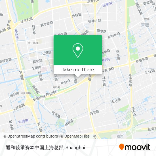 通和毓承资本中国上海总部 map