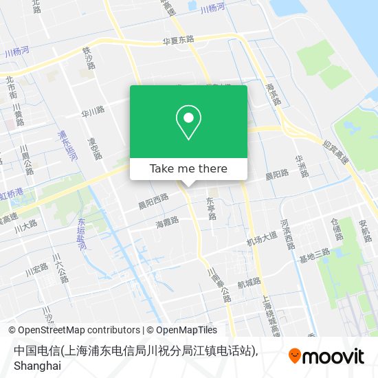 中国电信(上海浦东电信局川祝分局江镇电话站) map