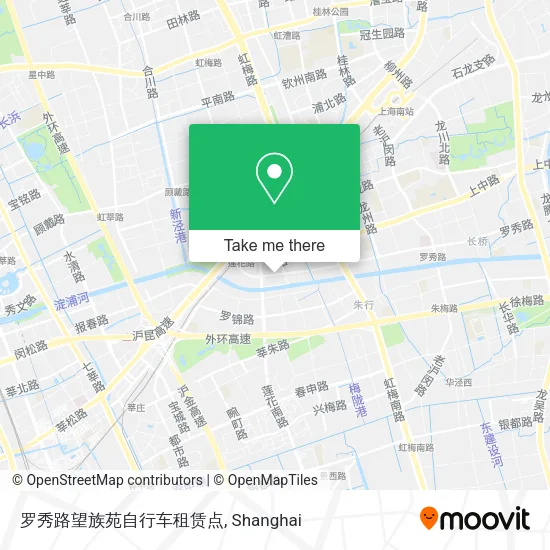罗秀路望族苑自行车租赁点 map