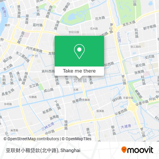 亚联财小额贷款(北中路) map