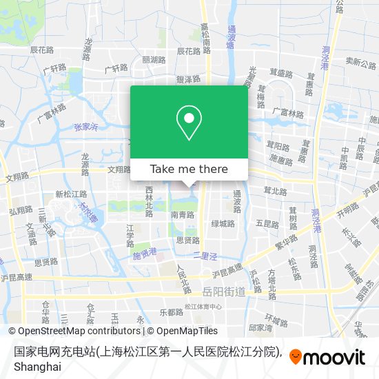 国家电网充电站(上海松江区第一人民医院松江分院) map