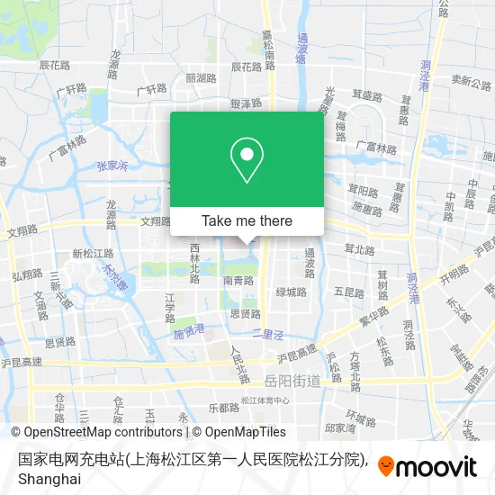 国家电网充电站(上海松江区第一人民医院松江分院) map