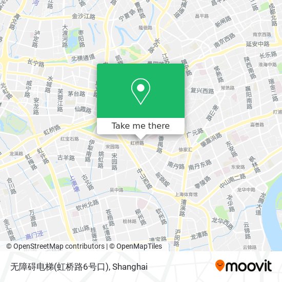无障碍电梯(虹桥路6号口) map