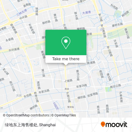 绿地东上海售楼处 map