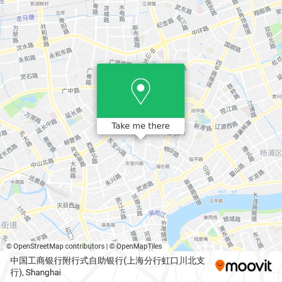 中国工商银行附行式自助银行(上海分行虹口川北支行) map