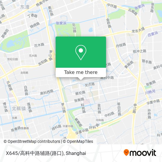 X645/高科中路辅路(路口) map