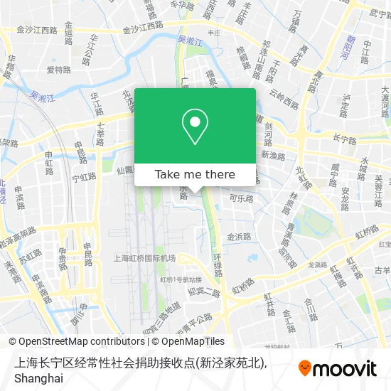 上海长宁区经常性社会捐助接收点(新泾家苑北) map
